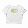 sarcasm loading funny computer tech gee Crop Top