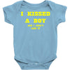 i kissed a boy Baby Onesie