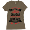 Super Cool Grandad Of A Freaking Awesome Grandson Ladies Fitted T-Shirt