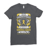 Never Underestimate the Strength of a Sarcoma Cancer Warrior Ladies Fitted T-Shirt