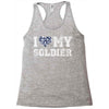 i love my soldier navy camouflage Racerback Tank