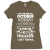 I Am An October Women Ladies Fitted T-Shirt