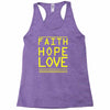 faith, hope and love Racerback Tank