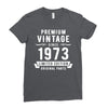 Premium Vintage Since 1973 Limited Edition Original Parts Ladies Fitted T-Shirt