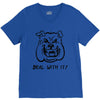 deal with it angry pitbul V-Neck Tee