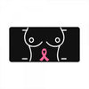 breast with pink ribbon License Plate