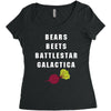 bears beets battlestar galactica Women's Triblend Scoop T-shirt