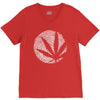 cannabis fingerprinting (white) V-Neck Tee