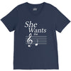 she wants the d black V-Neck Tee