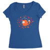 happy space fox   porky roebuck Women's Triblend Scoop T-shirt