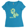 alien believe space sci fi ufo nerd Women's Triblend Scoop T-shirt