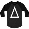 prism a triangle design graphic baseball jersey 3/4 Sleeve Shirt