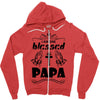 I Am One Blessed Papa Zipper Hoodie