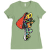 inside a mushroom Ladies Fitted T-Shirt