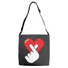 love more pocket Adjustable Strap Totes