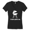 i turn grills on Women's V-Neck T-Shirt