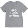 i love when my wife lets me buy another bike V-Neck Tee