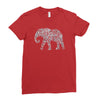 elephant filled pattern cool Ladies Fitted T-Shirt