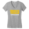 track and field oregon Women's V-Neck T-Shirt