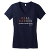 Heal Cancer Women's V-Neck T-Shirt