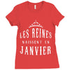 les reines naissent en janvier Ladies Fitted T-Shirt