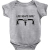life behind bars bicycle Baby Onesie