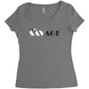 EASY SAVAGE Women's Triblend Scoop T-shirt