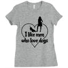 i like men who love dogs Ladies Fitted T-Shirt