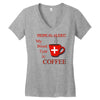 coffee lovers medical alert Women's V-Neck T-Shirt