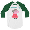 peppa pig grandma pig 3/4 Sleeve Shirt