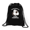 professional cage fighter Drawstring Bags