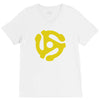 45 stereo adapter V-Neck Tee