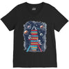 reading rocket ship V-Neck Tee