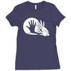 rabbit silhouette Ladies Fitted T-Shirt