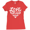 love is a four legged word Ladies Fitted T-Shirt
