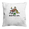 baseball game on short Throw Pillow