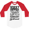 This Guy Is Taken By A Super Sexy February Girlfriend 3/4 Sleeve Shirt