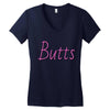 butts Women's V-Neck T-Shirt