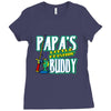 papa's little fishin buddy Ladies Fitted T-Shirt