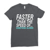 faster than the speed of something slower Ladies Fitted T-Shirt