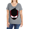 ninja mask on Ladies Curvy T-Shirt