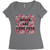 Never Say Game Over Women's Triblend Scoop T-shirt