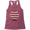 Braver Stronger Smarter Uterine Cancer Awareness Racerback Tank