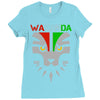 redesignsideas for the flag of wakanda Ladies Fitted T-Shirt