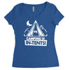 white ink camping is in tents funny Women's Triblend Scoop T-shirt