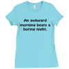awkward morning funny t shirt sex humor college s 3xl Ladies Fitted T-Shirt