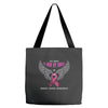 my hero is now my angel breast cancer awareness Tote Bags