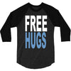 funny t shirts free hugs adult 3/4 Sleeve Shirt
