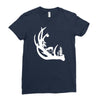 deer antler with buck forest Ladies Fitted T-Shirt