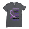 supporting the fighter, admiring the survivors, honoring the taken Ladies Fitted T-Shirt